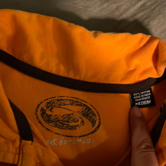 Kirra Medium Orange Striped Polo Shirt - Picture 4 of 4